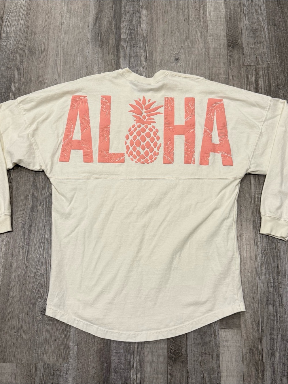 Aloha Hawaii Pineapple Palm Spirit Jersey Cream Pink XS